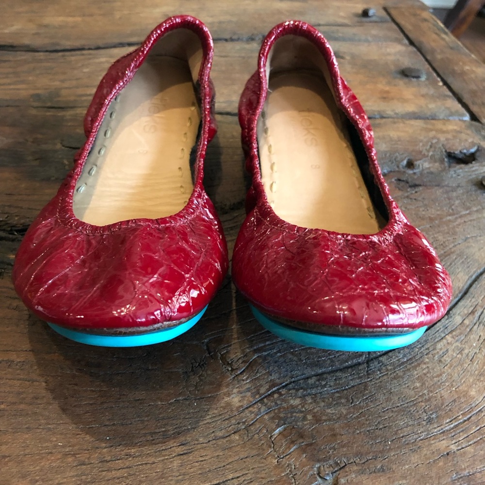 Rare Red Croc Tieks Ballet Flats Size 8